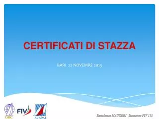 certificati di stazza