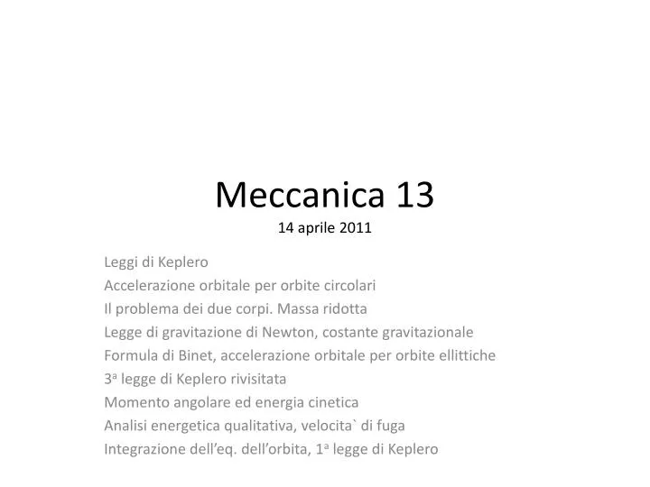 meccanica 13 14 aprile 2011