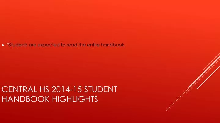 central hs 2014 15 student handbook highlights