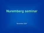 Nuremberg seminar - slide 1