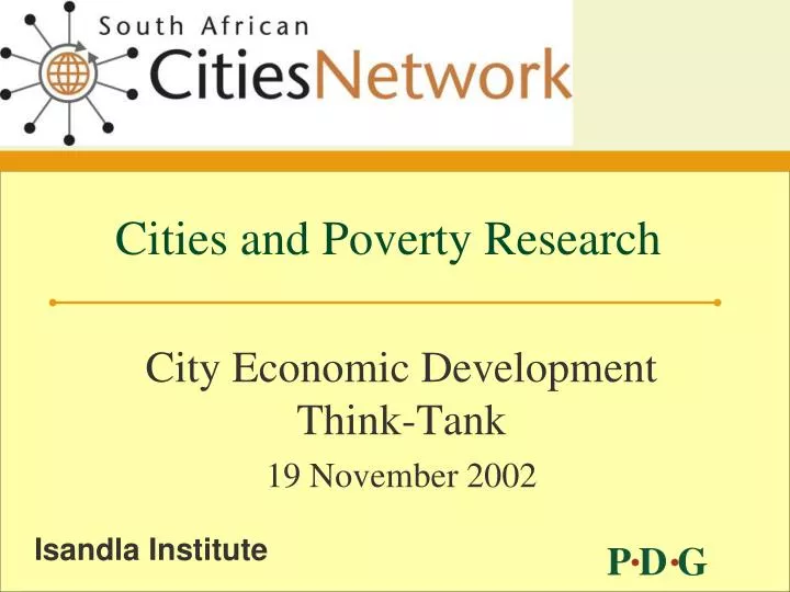 cities and poverty research