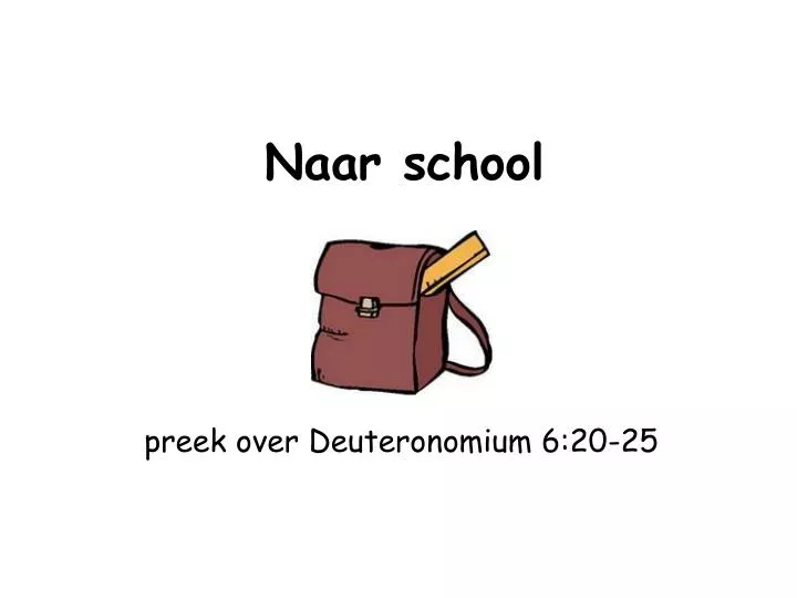 naar school