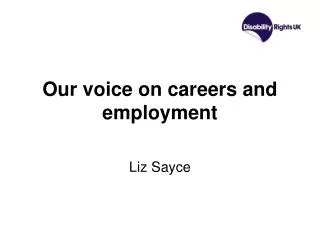 our voice on careers and employment