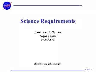 Science Requirements