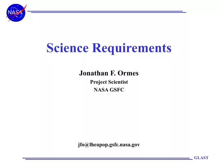 science requirements