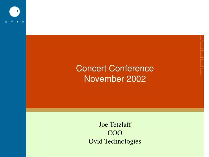 concert conference november 2002