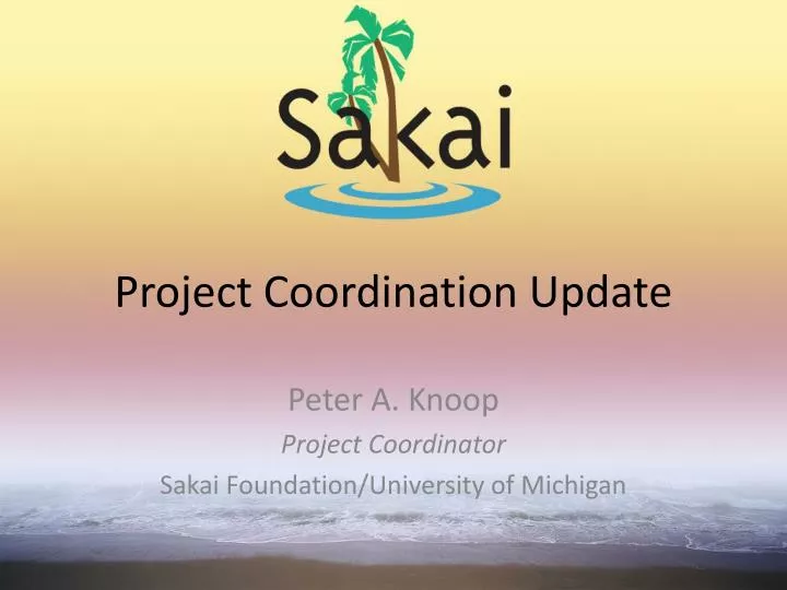 project coordination update