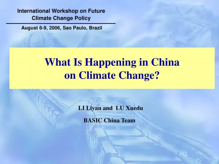 what is happening in china on climate change