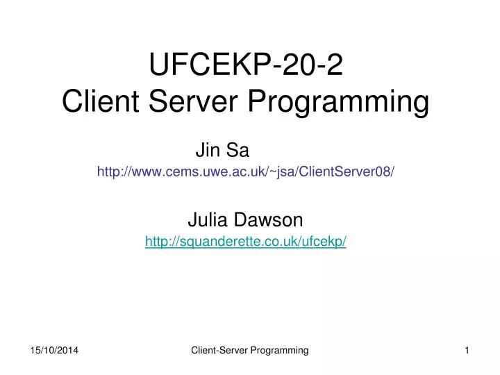 ufcekp 20 2 client server programming