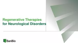 Regenerative Therapies for Neurological Disorders