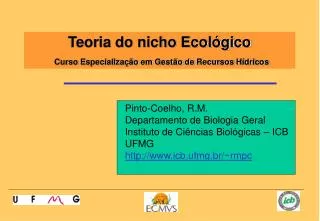 teoria do nicho ecol gico curso especializa o em gest o de recursos h dricos