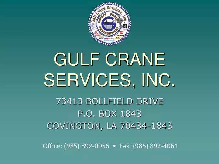 gulf crane services inc
