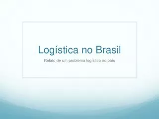 log stica no brasil