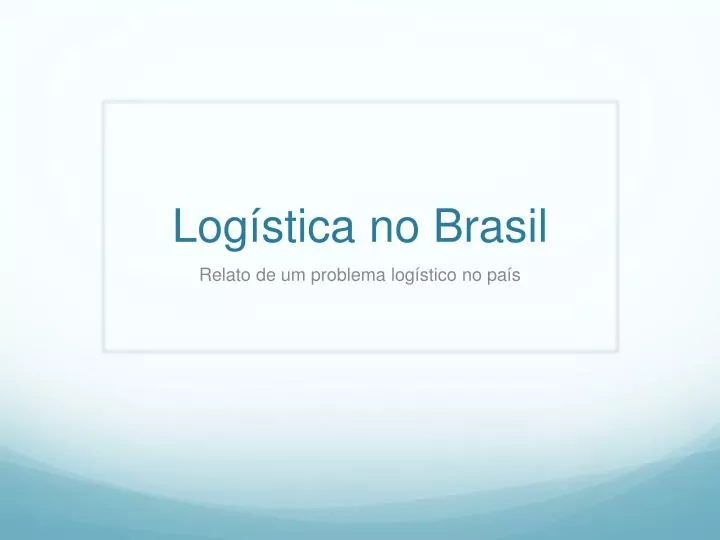log stica no brasil