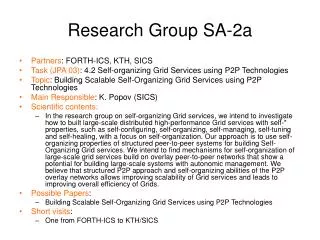 Research Group SA-2a