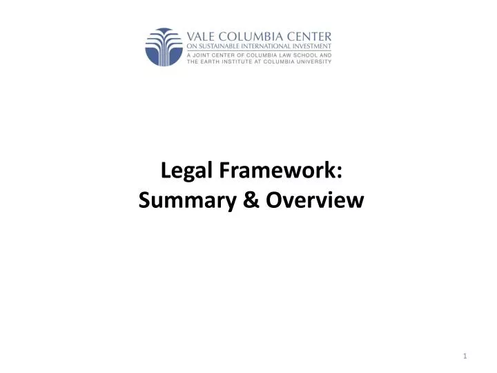 legal framework summary overview