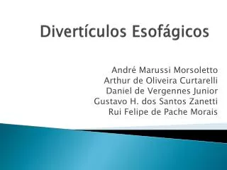divert culos esof gicos