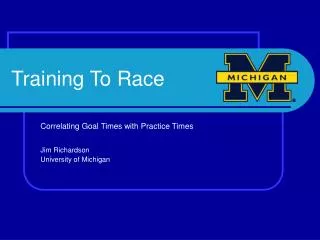 Training To Race