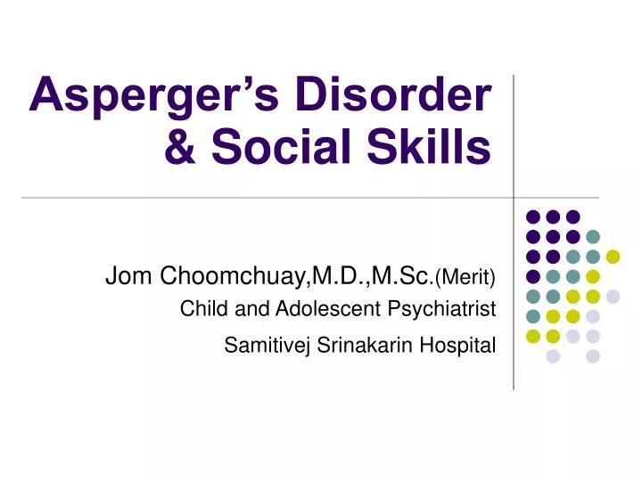 asperger s disorder social skills