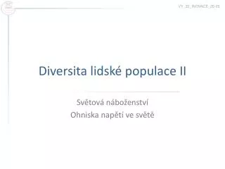 diversita lidsk populace ii