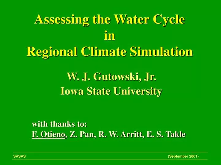 assessing the water cycle in regional climate simulation