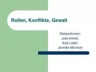 rollen konflikte gewalt