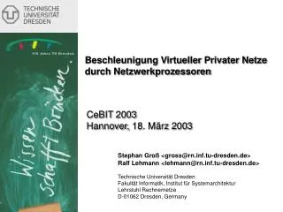 beschleunigung virtueller privater netze durch netzwerkprozessoren