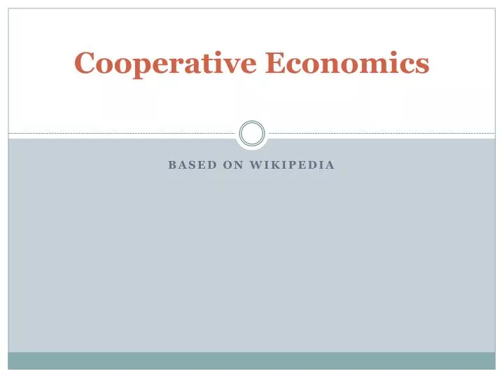 cooperative economics