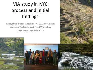 VIA study in NYC process and initial findings