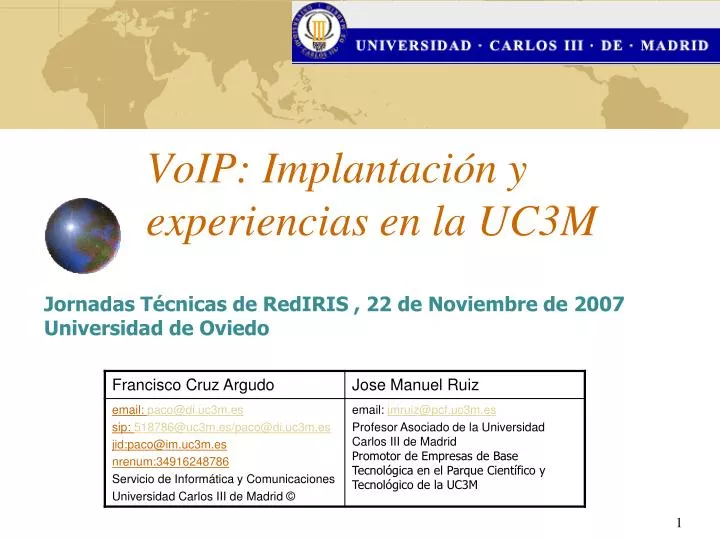 voip implantaci n y experiencias en la uc3m