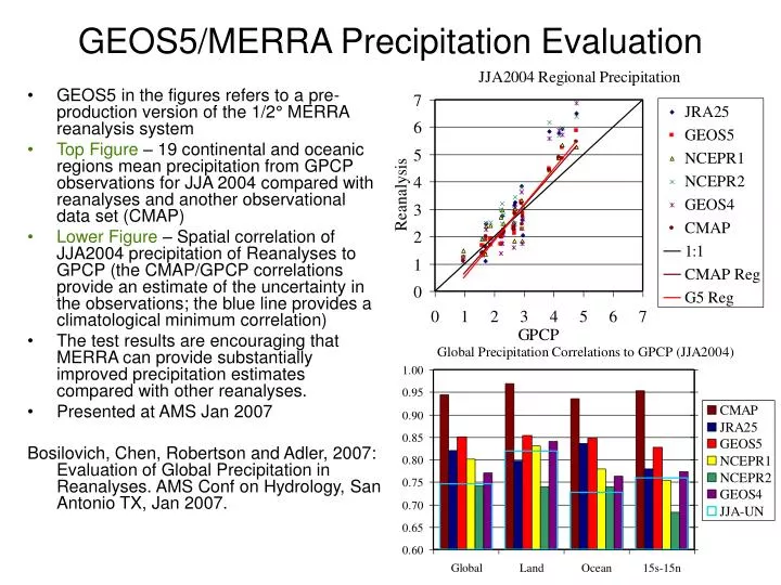 geos5 merra precipitation evaluation