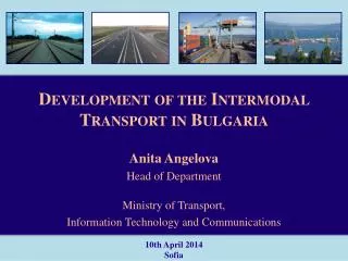 Development of the Intermodal Transport in Bulgaria