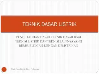 teknik dasar listrik