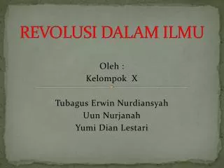 revolusi dalam ilmu