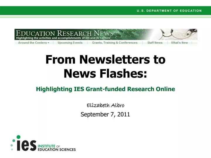from newsletters to news flashes