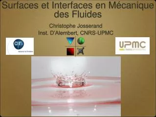 surfaces et interfaces en m canique des fluides