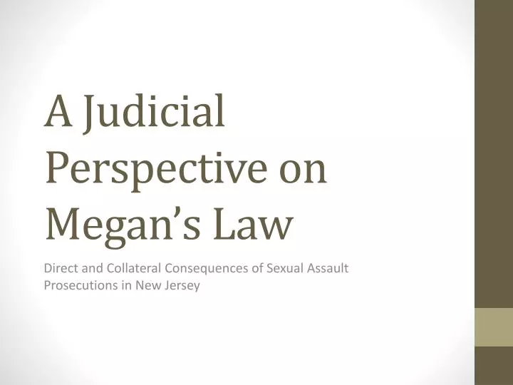 a judicial perspective on megan s law