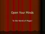 Open Your Minds - slide 1