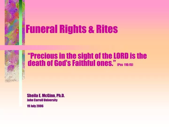 funeral rights rites