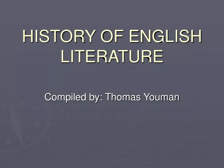 history of english literature