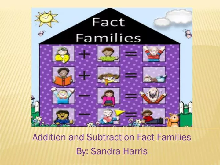 addition and subtraction fact families by sandra harris