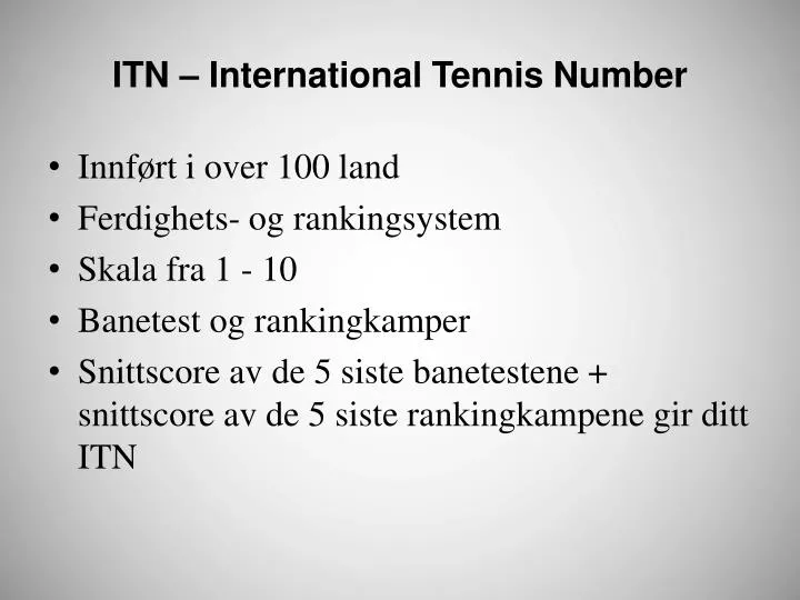 itn international tennis number