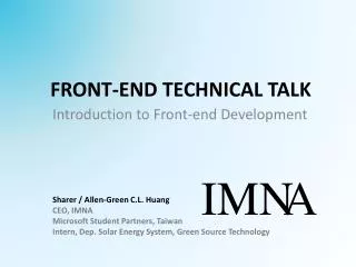 FRONT-END TECHNICAL TALK