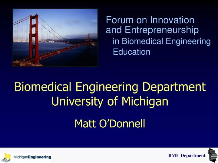 biomedical engineering department university of michigan matt o donnell
