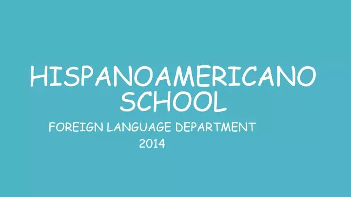 hispanoamericano school