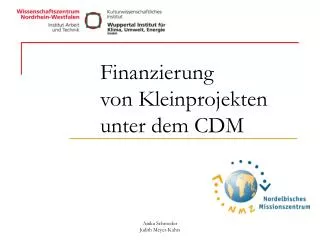 finanzierung von kleinprojekten unter dem cdm