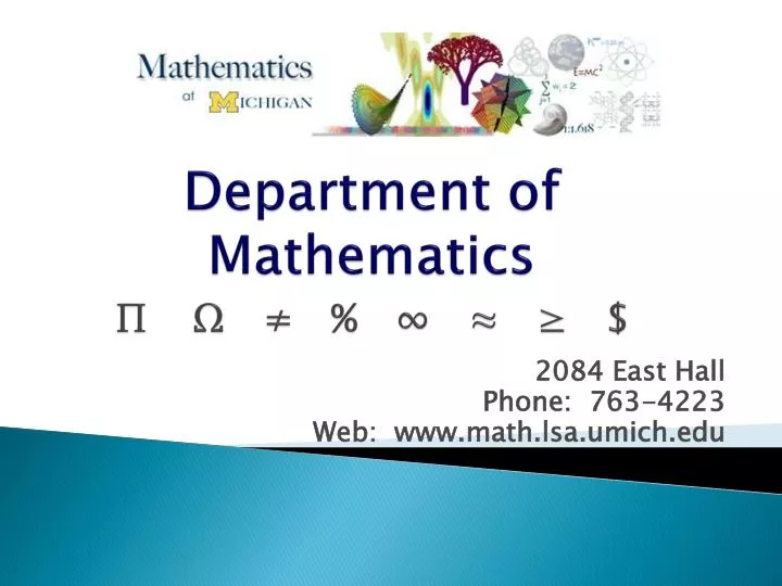 department of mathematics