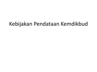 kebijakan pendataan kemdikbud