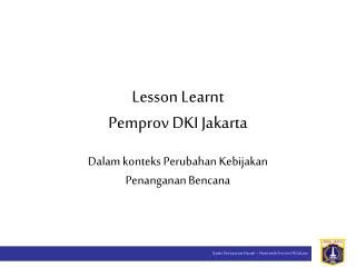 lesson learnt pemprov dki jakarta