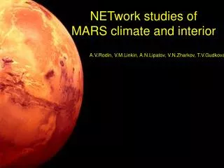 NETwork studies of MARS climate and interior